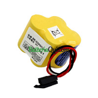Batteria sostitutiva per Fanuc A06B-6114-K504 ConNector 6V Nero A98L-0031-0025