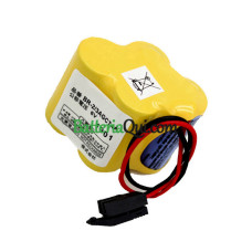 Batteria sostitutiva per Fanuc A06B-6114-K504 ConNector 6V Nero A98L-0031-0025